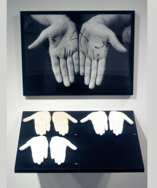 Lines To Grow, hand castings and photograph from Psychometric Reading (3 decades castings)