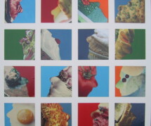 Emmett Williams: Portraits of the Artist as a 16-Course Smorgasbord. Original Collage. 1984.