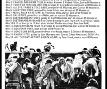 Flux Tours Organized by George Maciunas, flyer listing the schedule