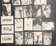 Monsters Are Inoffensive, by
Daniel Spoerri, Robert Filliou, Roland Topor, with Vera Spoerri
Complete set of 22 postcards.
Produced by Implosions, 1967