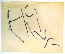 Ralston Farina, rare drawing from performance at The Kitchen. May 1980, Signed F.