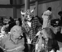 Photograph of Carolee Schneemann at "Fluxus Ala Carte" Judson Church